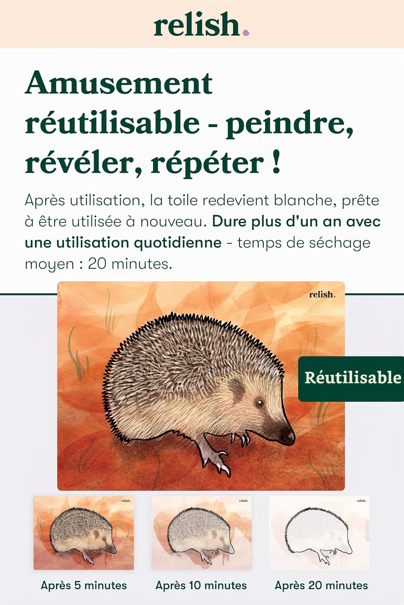 Relish ‘Garden Wonders’ Aquapaint (Peinture à l’Eau Réutilisable) : Jeux Adaptés aux Seniors Atteints de Démence ou d’Alzheimer