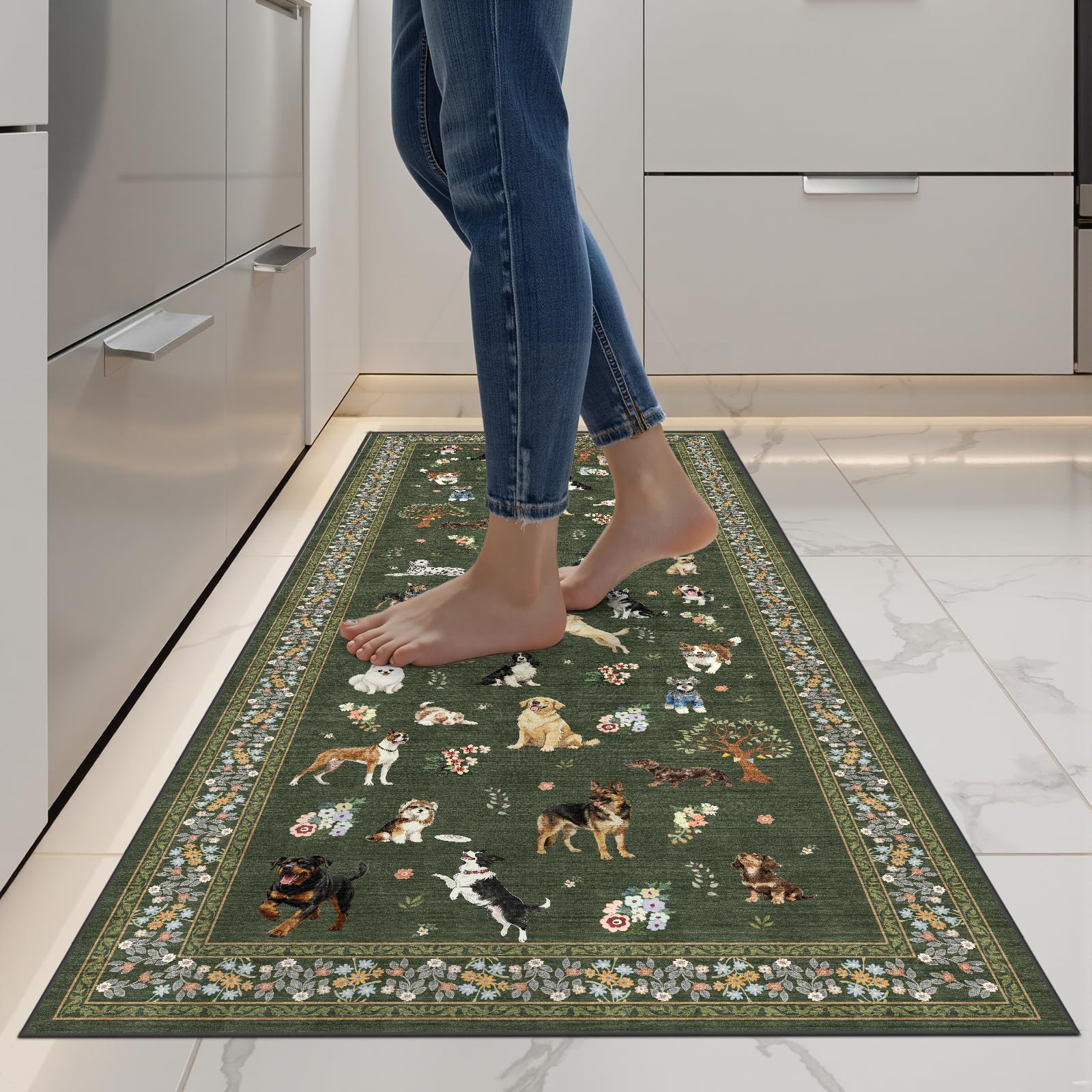Babovid Dog Themed Runner Rug