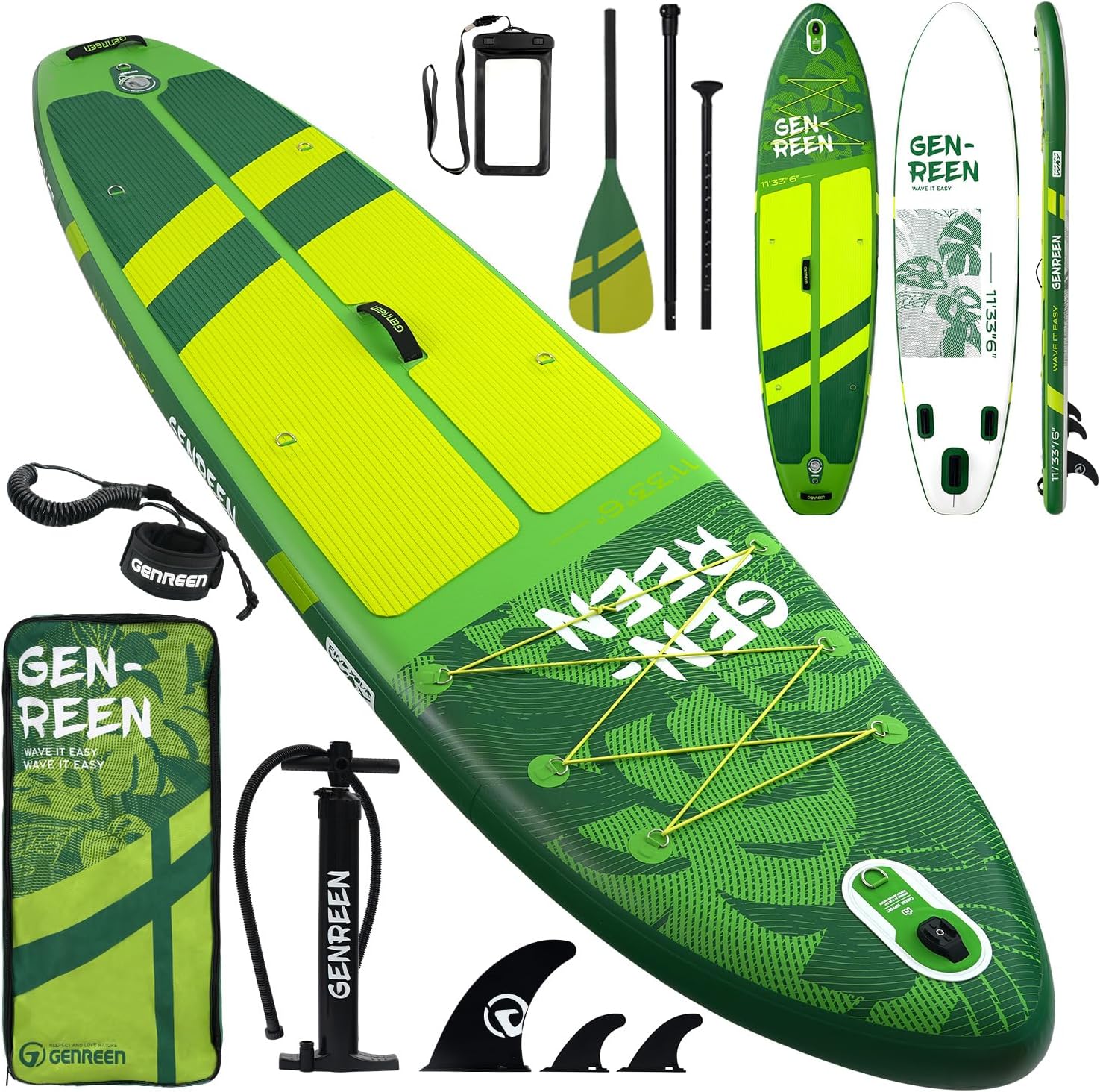 Monstera Lawn Green and Monstera Powder Blue