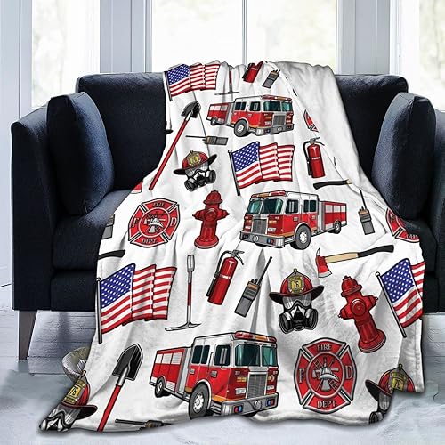 Miniatura 9 de Manta de camión de bomberos, manta de bomberos súper suave para niños pequeños, niños y niños, manta de forro polar, cálida, esponjosa y acogedora