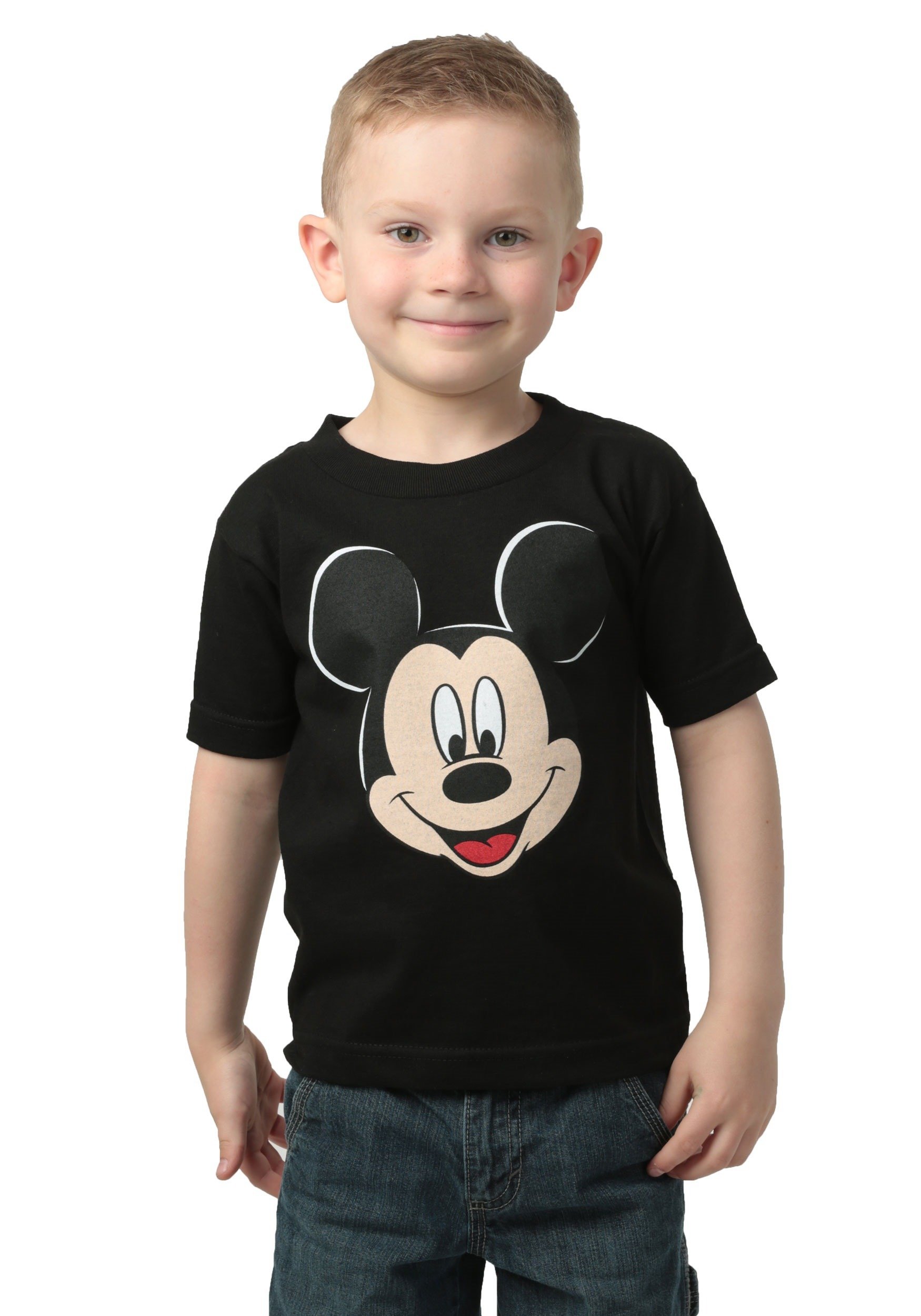 Disney Boys' Toddler Mickey Mouse Big Face Short Sleeve Tshirt