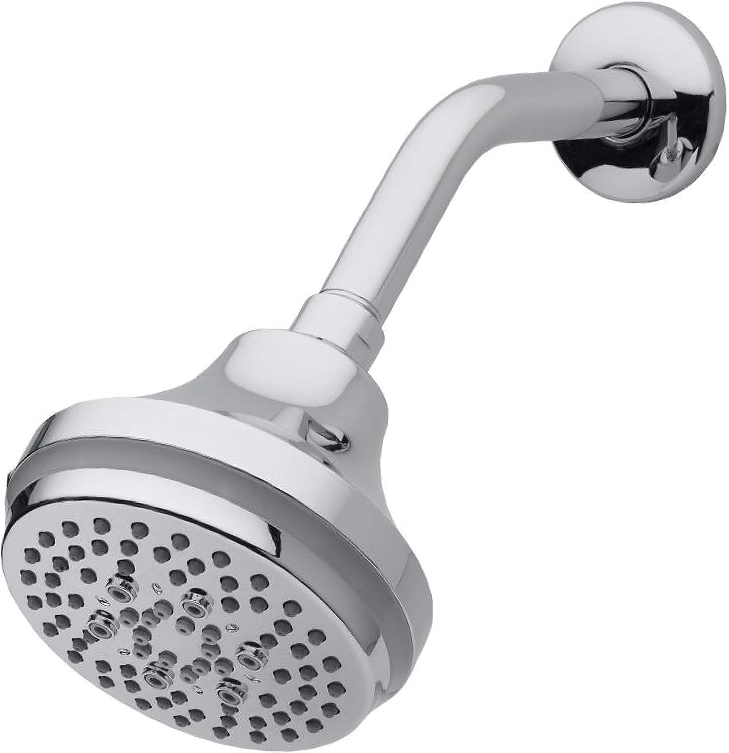 Homewerks 4F127ALCH SmartWave 4.7 Inch Temperature Sensing, Color Changing LED Light Shower Head Touchless 4 Function Setting 1.8-GPM, Chrome