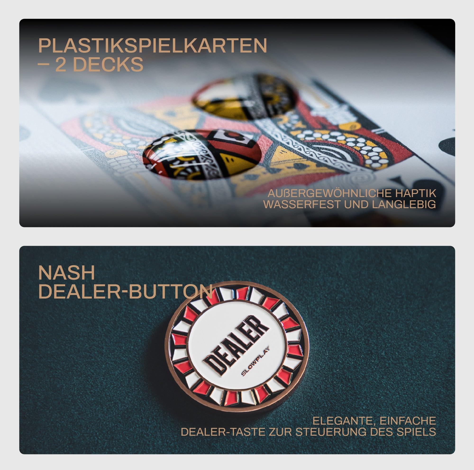 SLOWPLAY Nash Clay-Poker-Set, 14 g/40 mm Chips für Texas Hold’em | Black Gold Edition; 500 nummeriert (Full Set); Premium-Koffer mit PC-Schale; Clay-Verbundchips; Art-déco