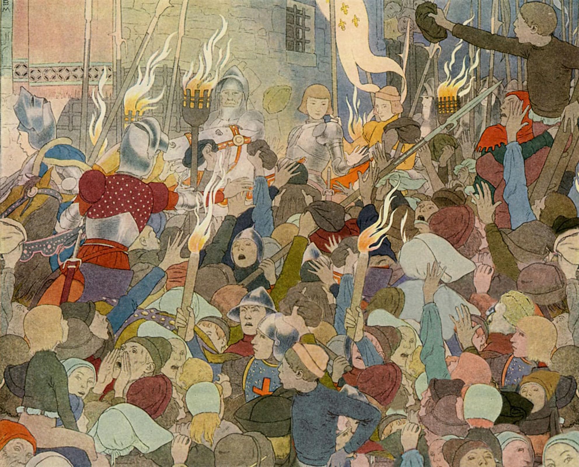 POSTERIIk Famous Print Pop Art Wall Art Graffiti Joan of Arc Entering Orléans by Louis Maurice Boutet De Monvel Art Prints for Home Decor 60x90cm