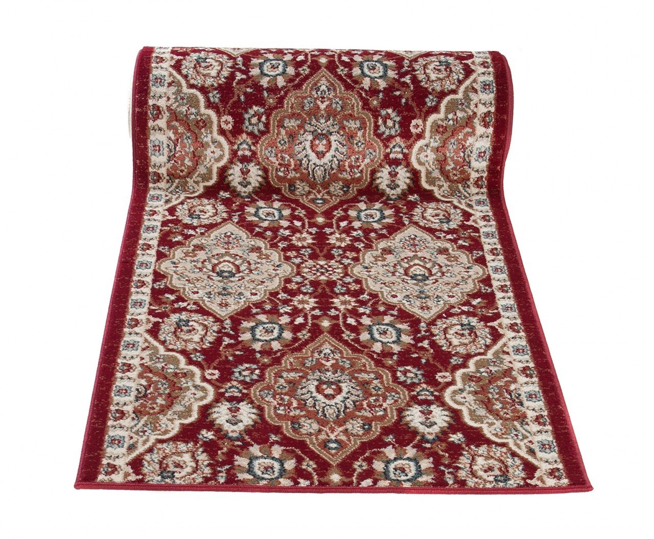 Carpeto Tapis de Couloir Couloir 80x125cm Rouge Classique Traditionnel Doux
