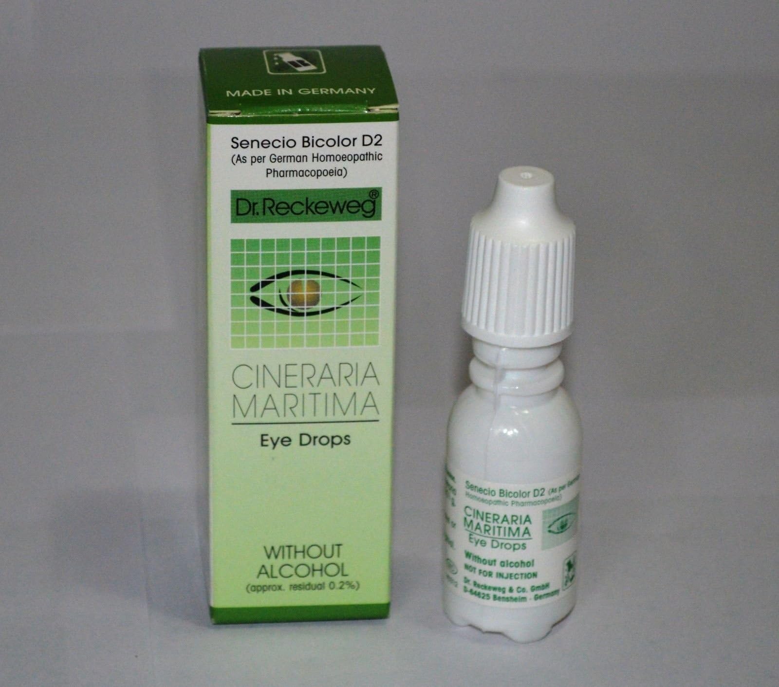 Schwabe Cineraria Maritima Eye Drops Without Alcohol 10ml (Pack of 4).