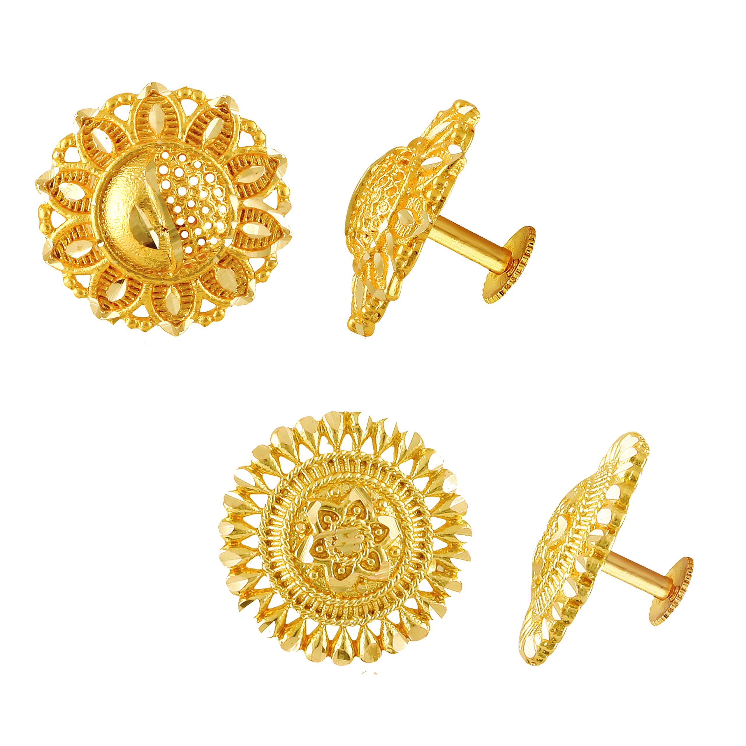 MEENAZ Traditional Temple 1 One Gram Gold 18k Copper Brass Ruby Meenakari South Indian Screw Back Studs Earrings Combo Set Pack Tops Stud For Women girls Latest -Ear rings combo-M131 (B0B8P1CPWJ) Amazon Price History, Amazon Price Tracker