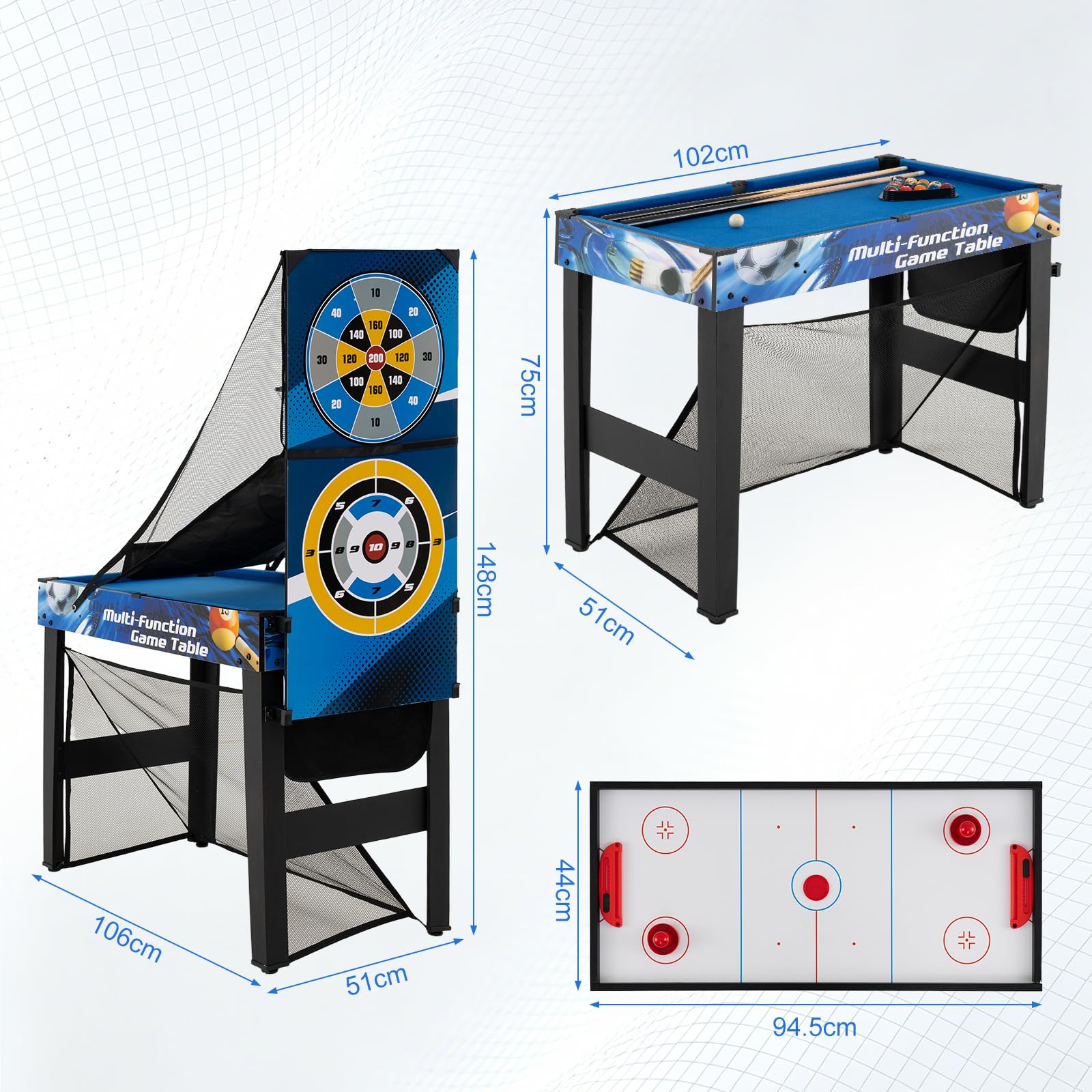 【新品未使用】GYMAX マルチゲームテーブル 10in1 Amazon.co.jp: GYMAX マルチゲームテーブル 10in1 ボードゲーム 卓上