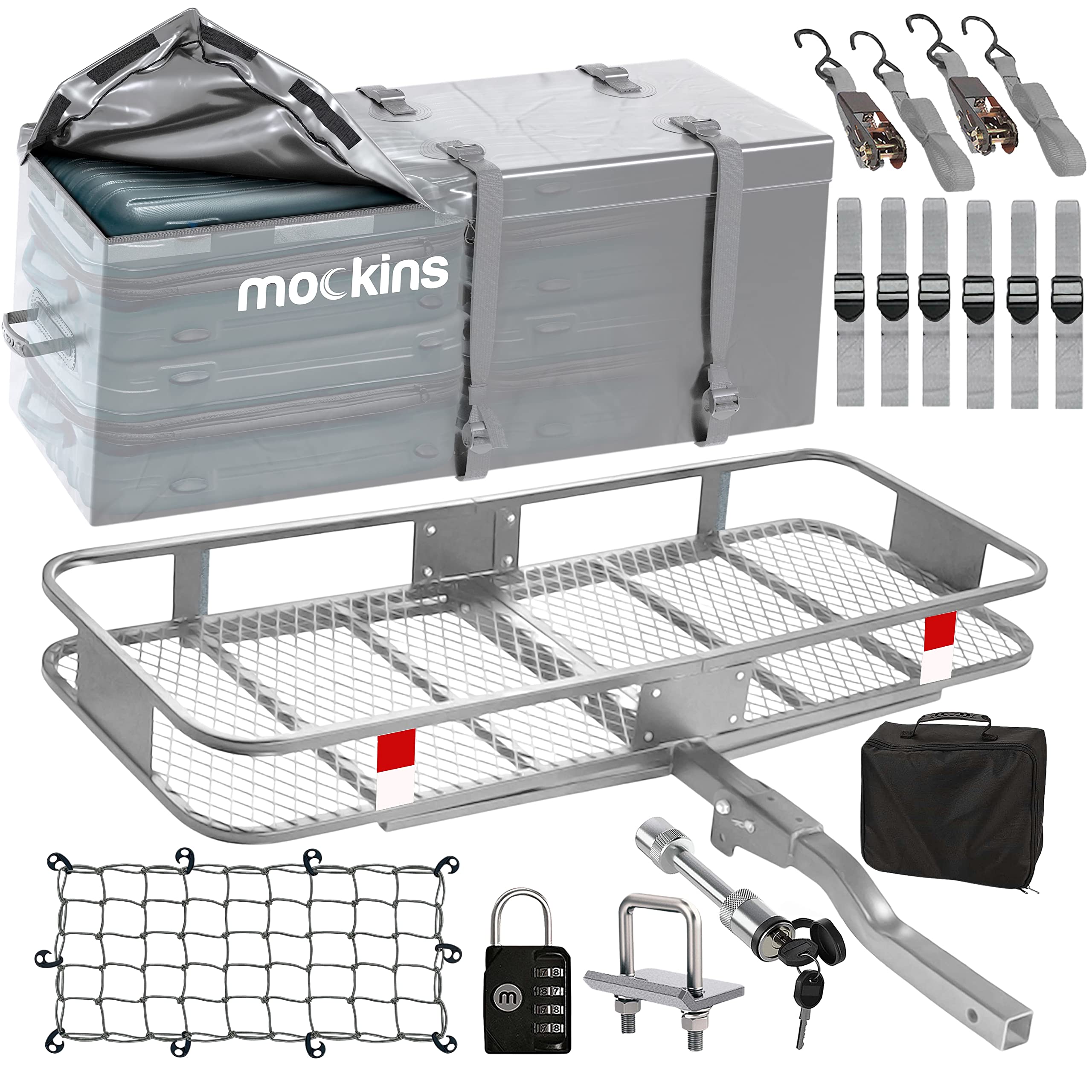 Buy Mockins 500 lb Capacity Folding Trailer Hitch Cargo Carrier Fits 2