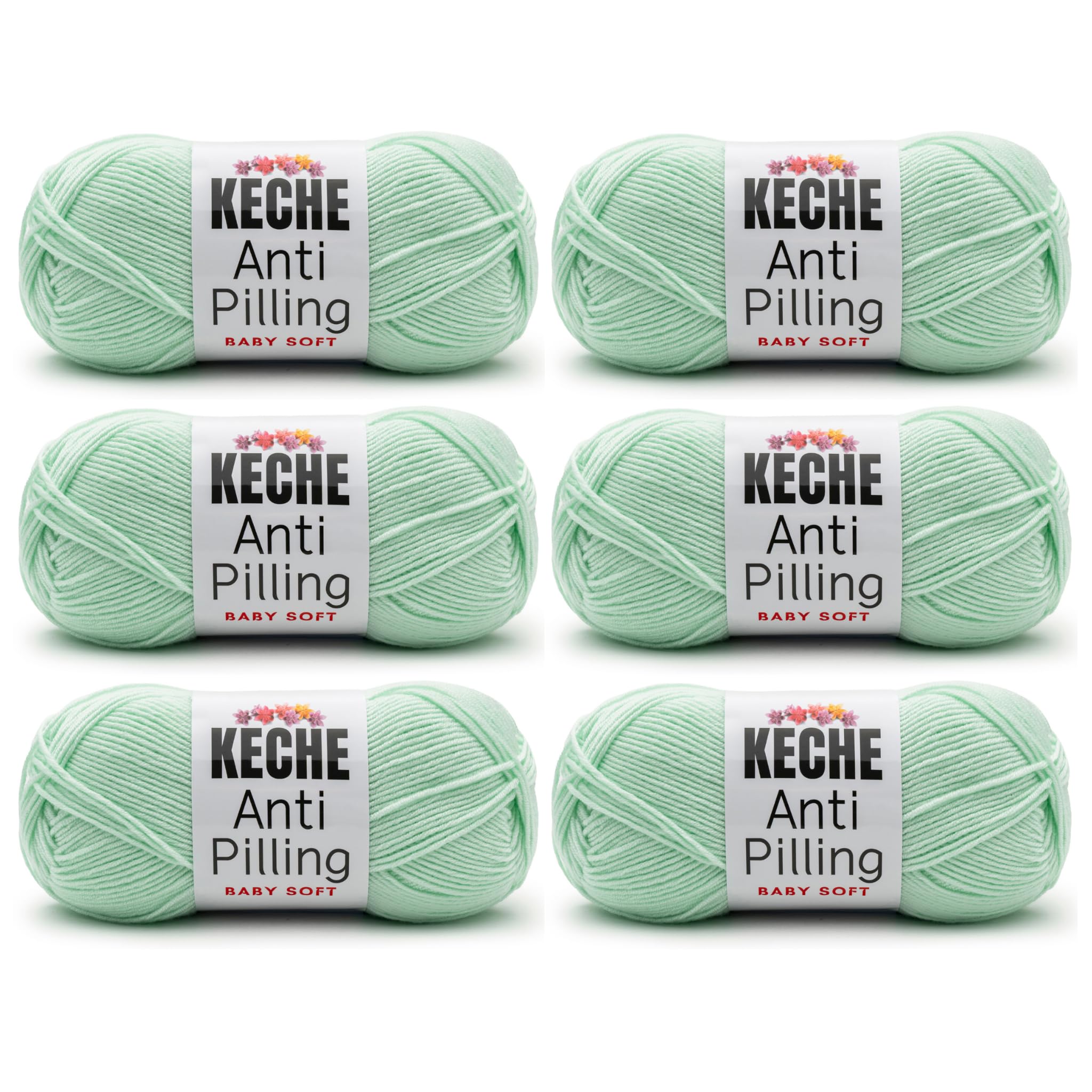 Soft DailyKnit DK Yarn, 100% Anti-Pilling Acrylic for Knitting Crocheting, Light Weight #3 (3.52 oz / 274 Yds) 1 Skein - Red — view 53