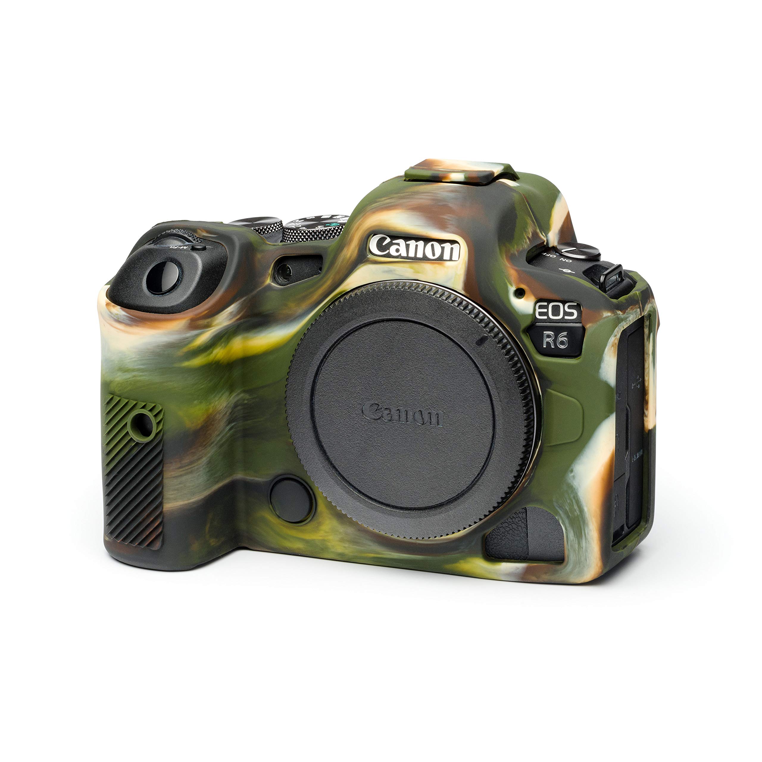 easyCover - Silikon Kameratasche - Schutz für Ihre Kamera - Canon R5/R6/R6 II/R6 III - Camouflage