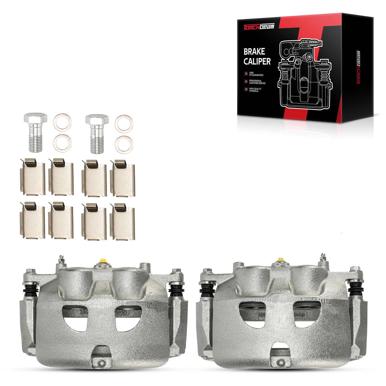 Torchbeam Front Brake Caliper Left&amp;Right w/Bracket Fit for F-150