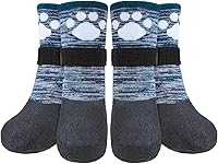 Vista 21 de BEAUTYZOO Calcetines antideslizantes para perros, zapatos para perros para pavimento caliente/frío, nieve y días de lluvia, botines de agarre