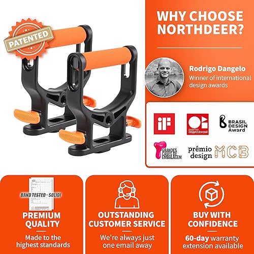 Miniatura 3 de Northdeer - Juego de bandas de resistencia y accesorios con asas de potencia patentadas, ajusta los niveles de resistencia al instante cambiando la