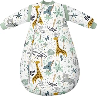 Yoofoss Schlafsack Baby Winter 3.0 Tog - 67cm/0-6 Monate mit abnehmbaren Ärmeln Winterschlafsack Baumwolle Babyschlafsack Warm für Jungen Mädchen Neugeborene