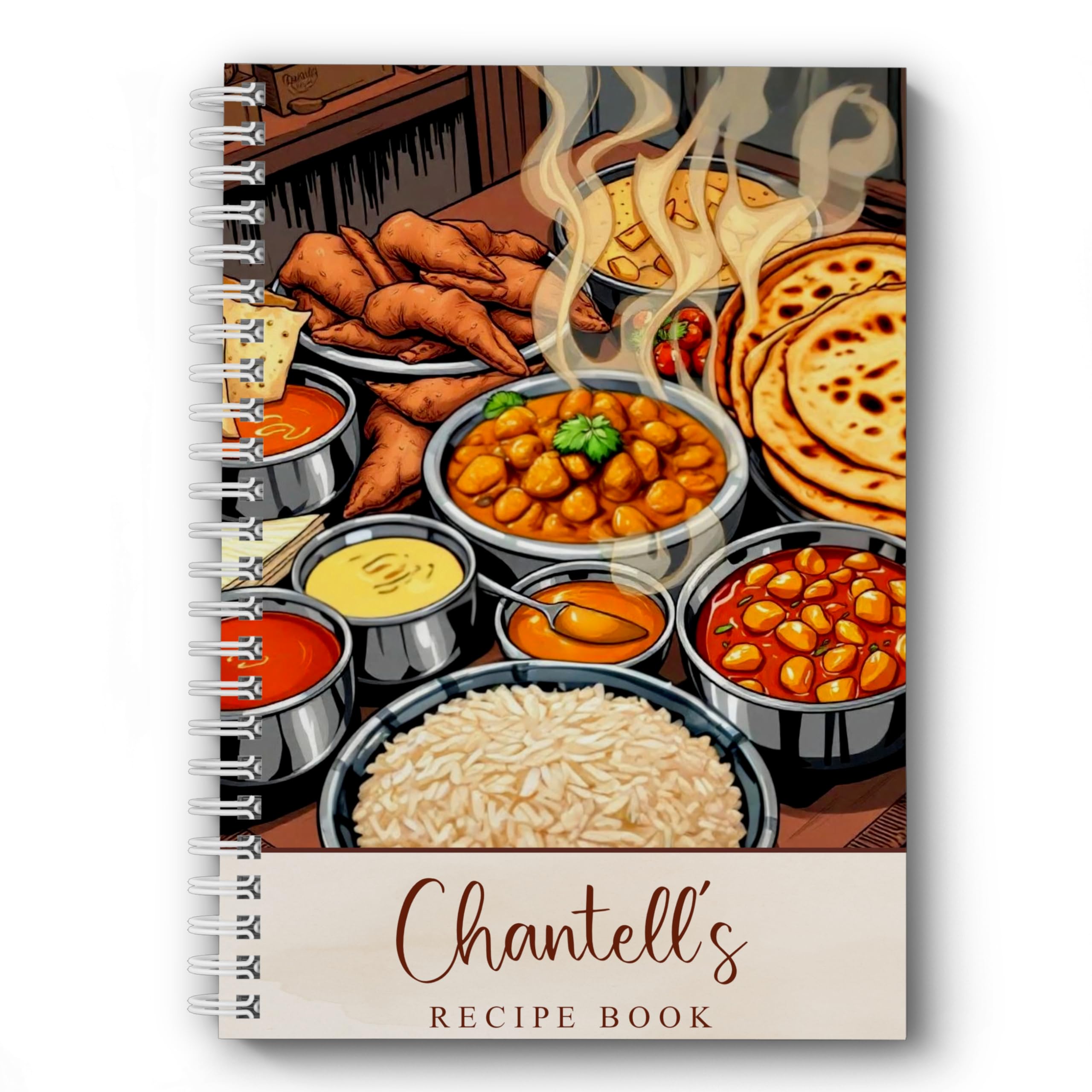 Personalised Recipe Notebook Buffet Curry, Stew, Recipe Log, Foodie Present, A5, A4, Blank Recipe Book to Write Your Own Recipes, Recipe Book, Cooking