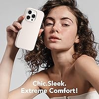 Vista 387 de GONEZ Funda de silicona para iPhone 15 Pro Max, compatible con Magsafe, protector de cámara + protector de pantalla, forro de microfibra suave Negro