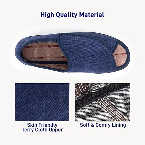 Miniatura 8 de Happy Touch Sandalias ortopédicas para diabéticos con punta abierta para hombre, con punta abierta, espuma viscoelástica, antideslizantes, para