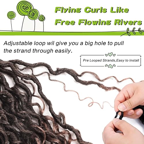 Miniatura 4 de 6 paquetes de cabello sintético Goddess de 14 pulgadas, cabello rizado de ganchillo para mujeres negras, trenzas de ganchillo suaves con cabello