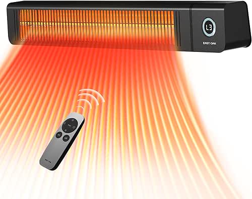 EAST OAK Electric Patio Heater for Commercial Use, 3000W Wall
