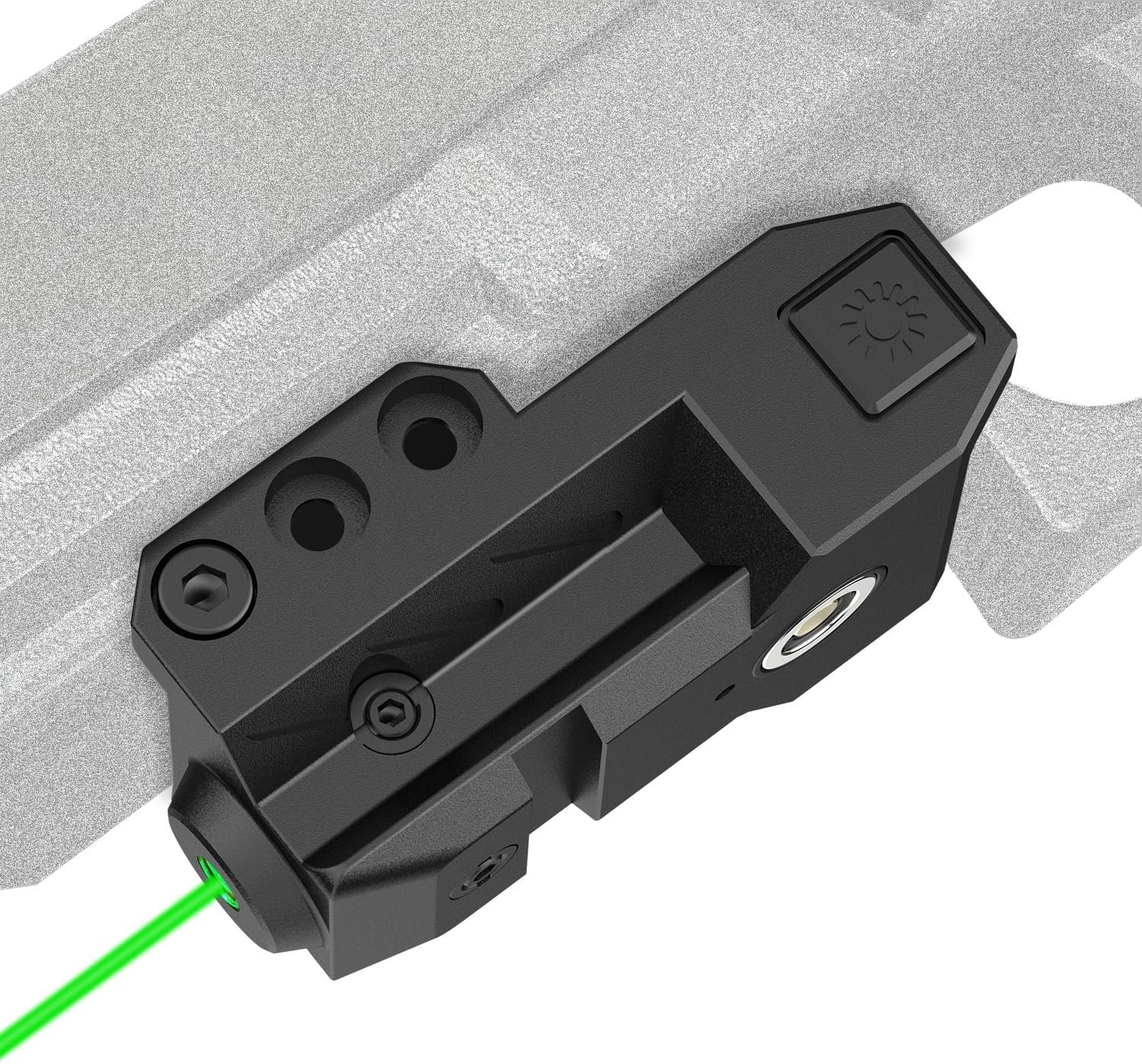 Low Profile Beams for Guns, Rechargeable Green/Blue/Red Beam for Pistol with Rail