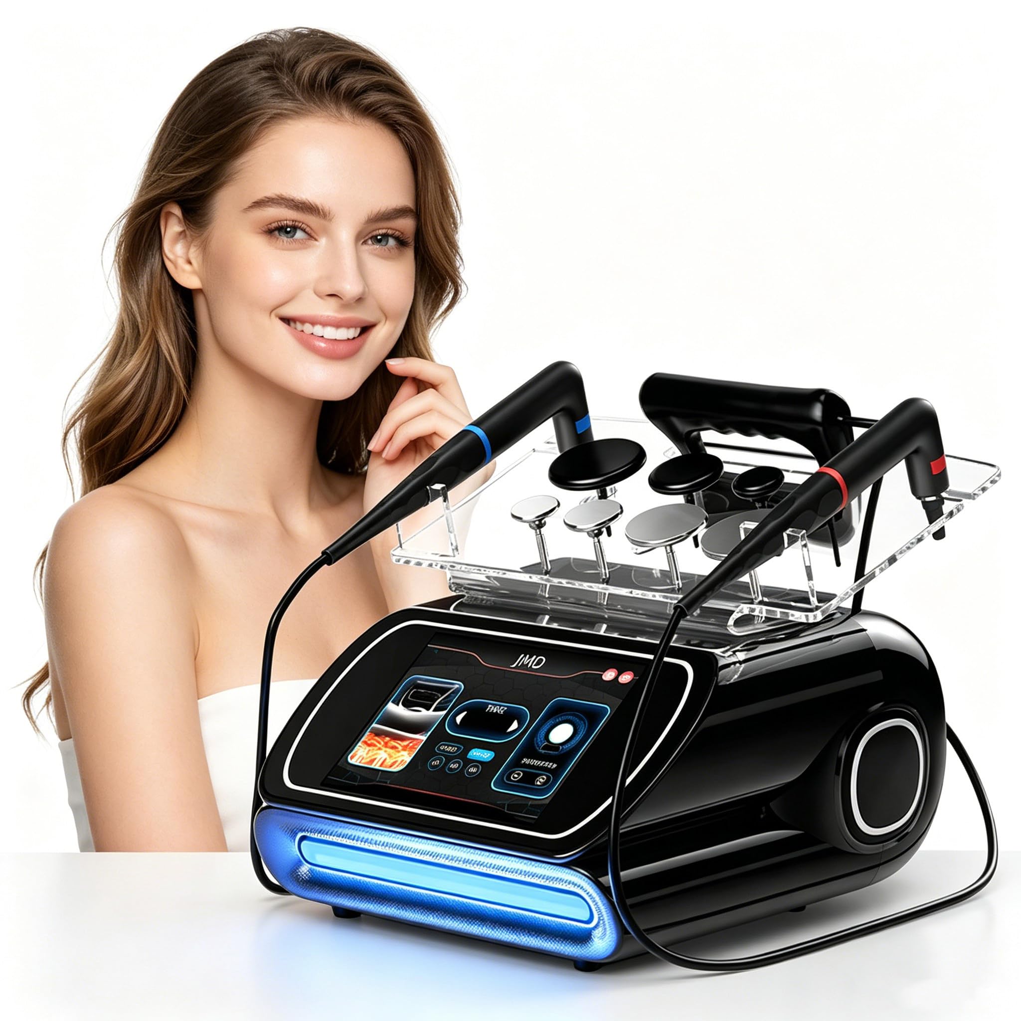POIMHEW 448K Tecar Therapy Portable RET CET Diathermy Body Slimming Machine,Weight Loss & Body Shaping, with Handles for Deep Physical Treatment