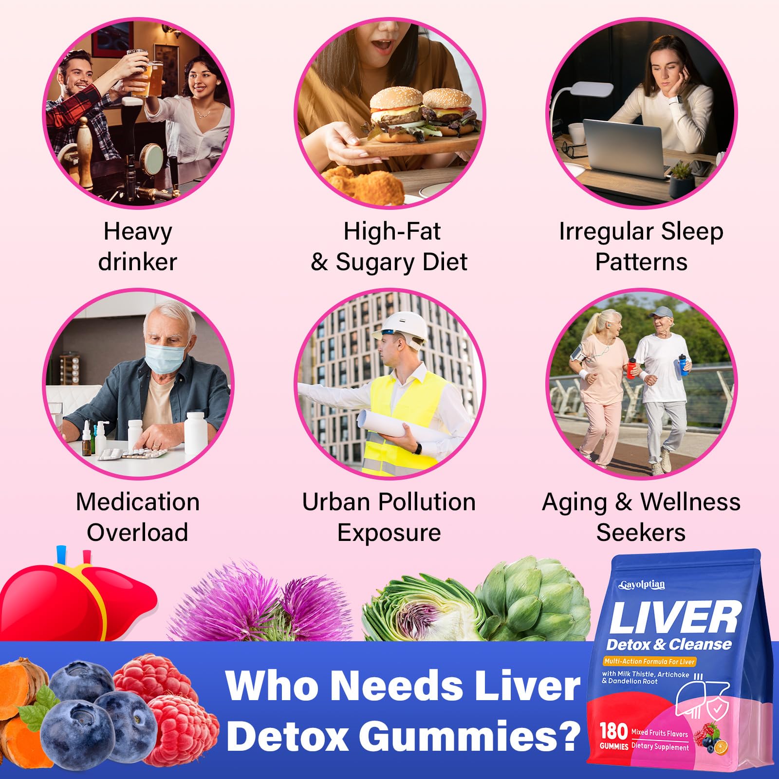 Liver Detox Cleanse & Repair Gummies, 2000mg Milk Thistle Liver Support — Amazon image 7