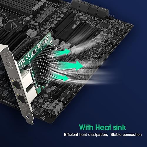 Miniatura 4 de Tarjeta de red convergente Gigabit Ethernet 1G, tarjeta de red de servidor de puerto RJ45 dual con chipset Intel 82571 adaptador Ethernet tarjeta