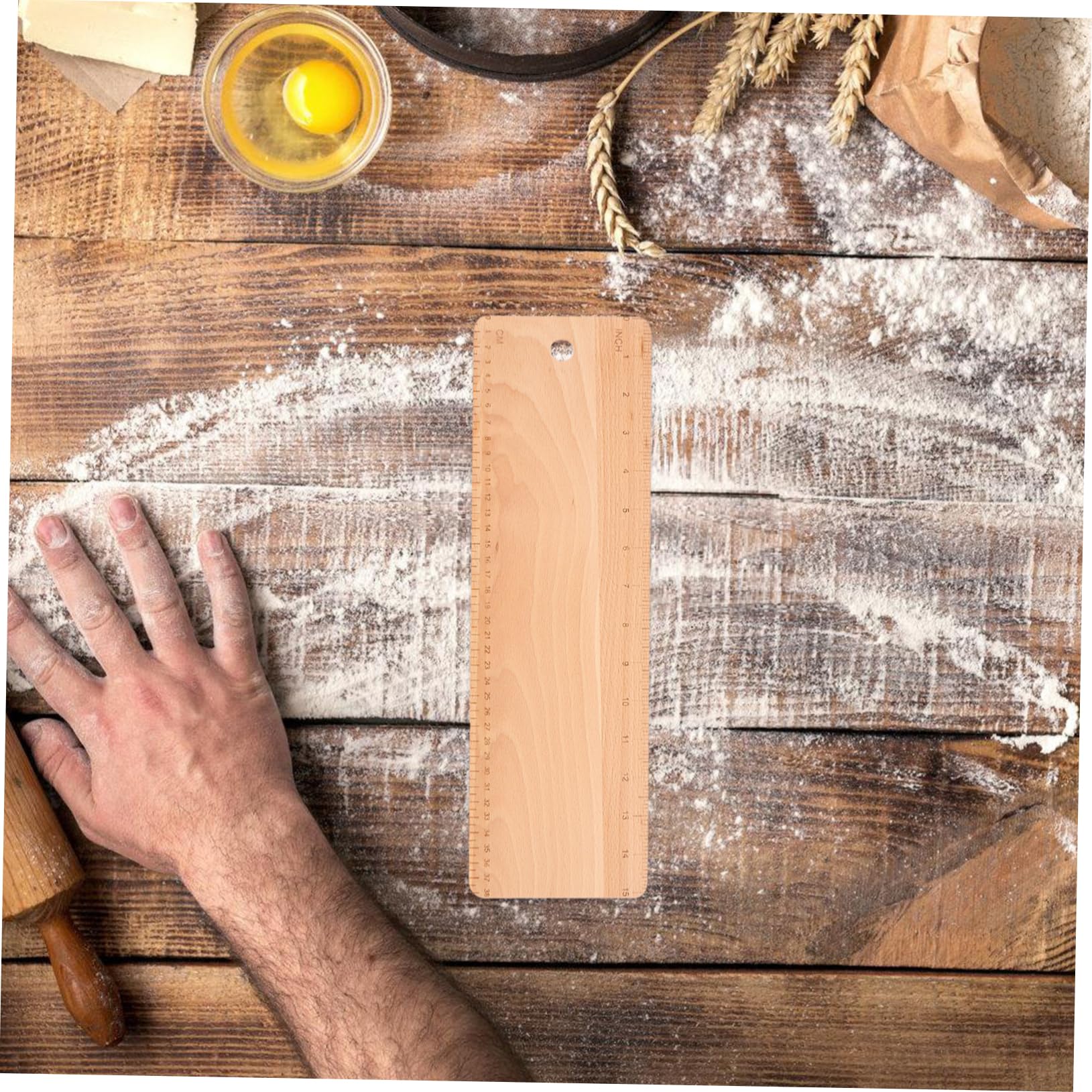 Mobestech Pelle à Pain en Bois de Hêtre 38x12x0,5 Cm Outil de Transfert de Pâte pour Baguettes et Pains Français Ustensile de Cuisson Polyvalent Usage Domestique et Professionnel