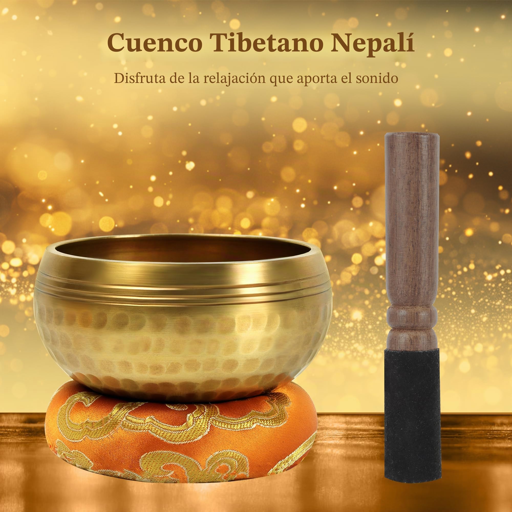 Cuenco tibetano tradicional de 8 cm con 7 cristales de chakra, hecho a mano en Nepal para meditación y yoga, idea de regalo para mujeres y hombres