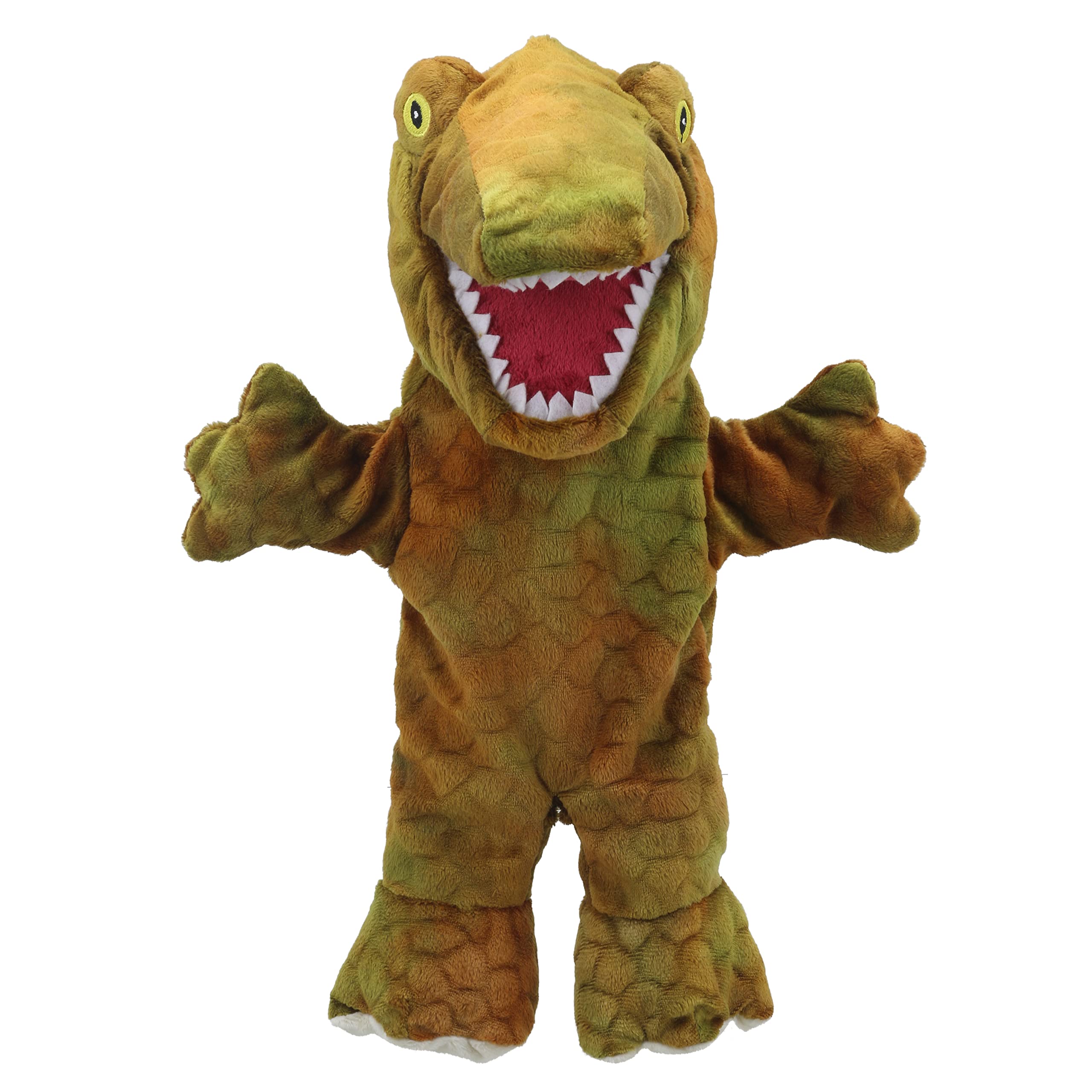 The Puppet Company – T-Rex Marioneta Caminante ECO, Hecha Con Botellas Recicladas, Suave Y Versátil Para Niños Desde 12 Meses
