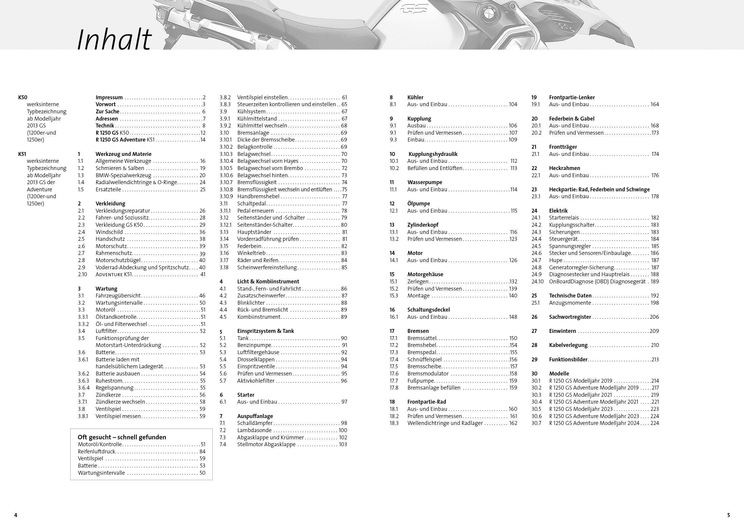 BMW R 1200 GS, R 1250 GS & Adventure, Reparaturanleitung: Typen, Technik, Tipps, Tricks; Das umfassende Handbuch
