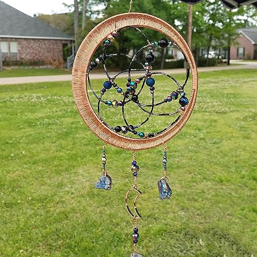 Miniatura 7 de KEILEOHO 16 aros de metal dorado de 8 pulgadas, anillos de metal para atrapasueños, anillos de macramé para manualidades florales para colgar en la