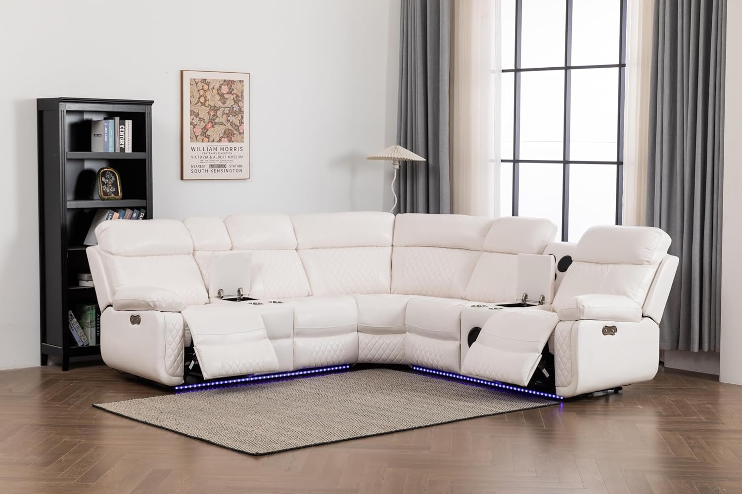 Favfurish Power Recliner Living Room Set with LED for
