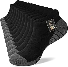 Cirorld Chaussettes Basses Homme Femme 39-42 43-46, Chaussette Courtes de Sport en Coton, Anti-Transpiration, Soquettes Respirantes pour Running, Randonnée, 6 Paires, 35-38 47-50, Noir Blanc Gris