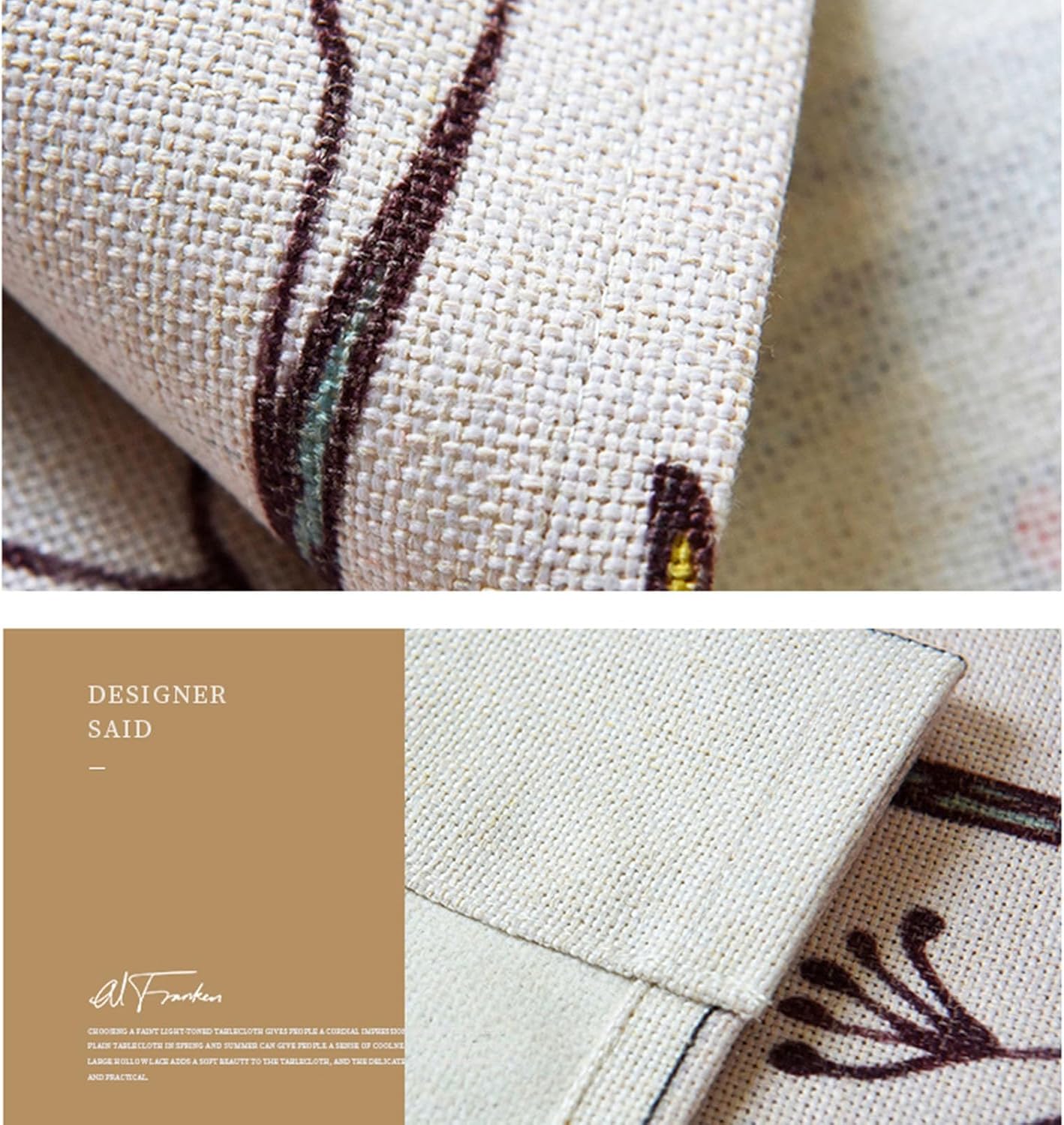 EFELIM Linen Coffee Table Cloth, Coffee Table Cover for Living Room Rectangular Tablecloth Cover Bedside Table Cover Washer Dryer Fridge Top Dust Cover (D,60 * 160cm)