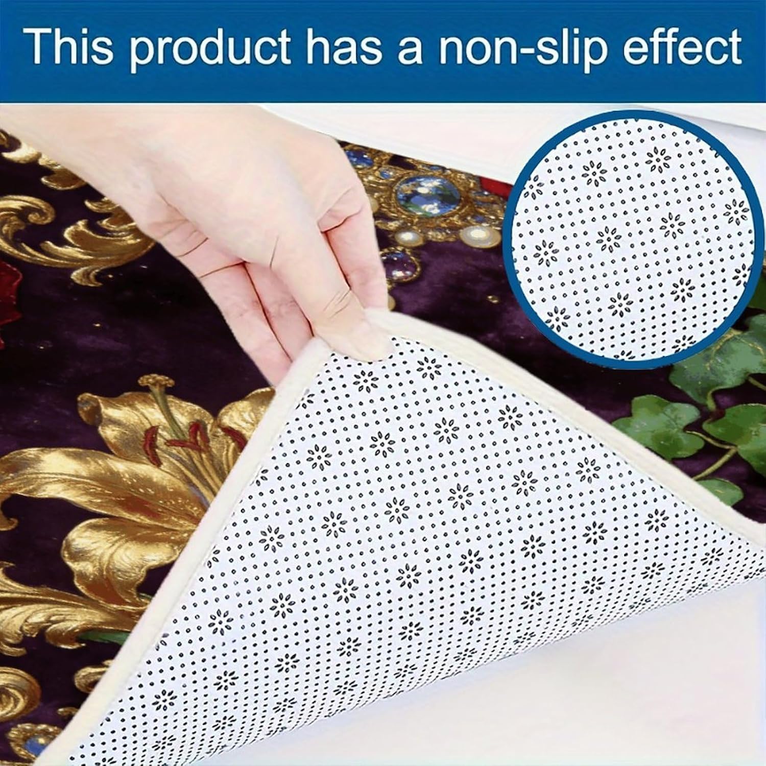 Colorful Vintage Flowers Kitchen Rugs Sets of 3 Non Slip Kitchen Mat for Floor Comfort Standing Rug and Mats Thick Cushioned Long Area Carpets for Laundry Room Entryway