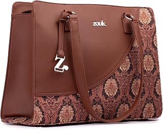 ZOUK Women's Office Essential Bag | Jute | Vegan Leather Handcrafted Tote Bag With Double Handle Shoulder Strap Price In India