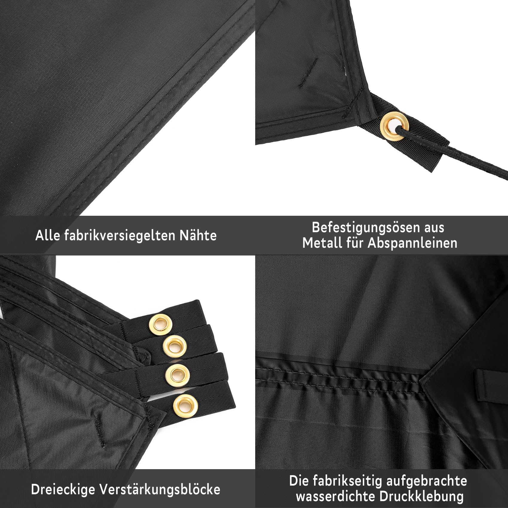 Clostnature Tarp Wasserdicht - 293 x 213/305/366/396 cm, Leichte Camping Zeltplane mit Ösen, Seilen und Erdnägeln, für Hängematte, Outdoor, Anti-UV Schnee Regen Schutz - Als Zeltunterlage, Zeltdach