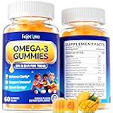 Omega-3 1000MG Gummies for Teen: Natural Omega 3 Fatty Acids Supplement with DHA EPA Vitamin D3 Organic Elderberry Extract - Fish Oil Alternative Support Immune Focus for Teens(120Count)