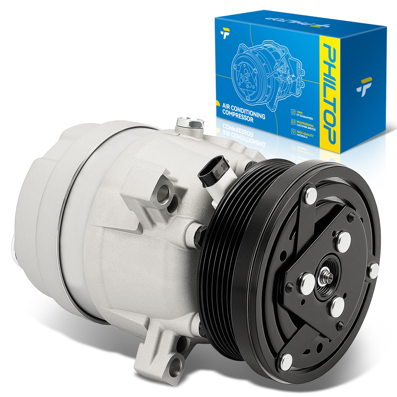 PHILTOP 1520452 NEW AC Compressor w/Clutch for Chevy Impala 2000-2003 3.8L