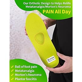Trustfeet Ball of Foot Pain Relief Shoe Insoles for Morton\'s Neuroma,Metatarsalgia,Foot Pain, Arch Support Inserts for Metatarsal Pain Relief,Plantar Fasciitis,Orthotic Insoles for Men Women-E
