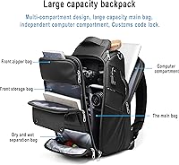 Vista 2 de Waterproof DSLR Camera Backpack - Large with TSA Lock, Fits Drone & 17-Inch Laptop