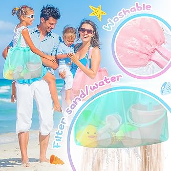 Amazon.com: Tagitary Beach Toys Kids Beach Bag Tote with