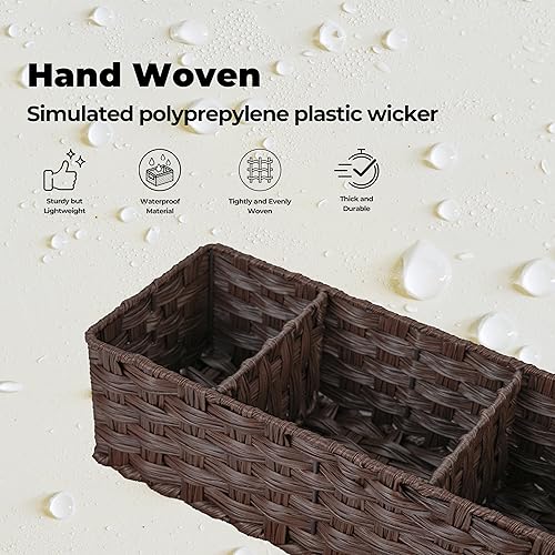 Miniatura 3 de GRANNY SAYS Organizador de inodoro de baño, cestas de mimbre para estantes, cesta de baño impermeable para organizar, cesta de almacenamiento para