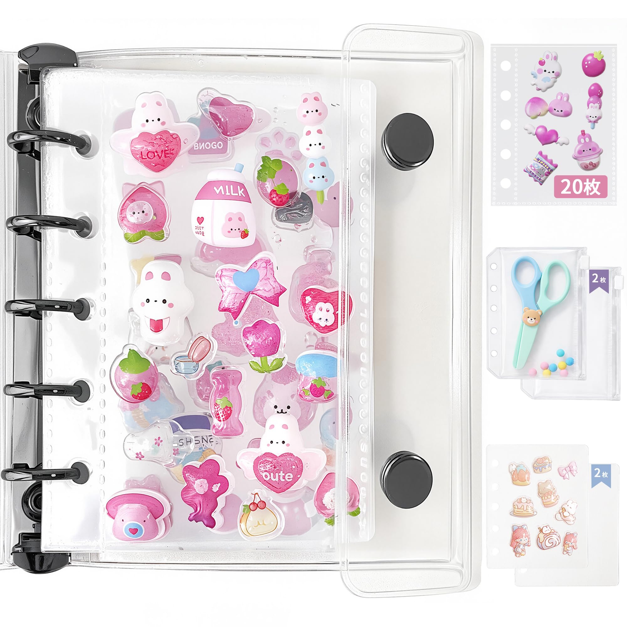 Amazon.co.jp: GOKEI シール帳 プラバン 透明 M5サイズ ミニ