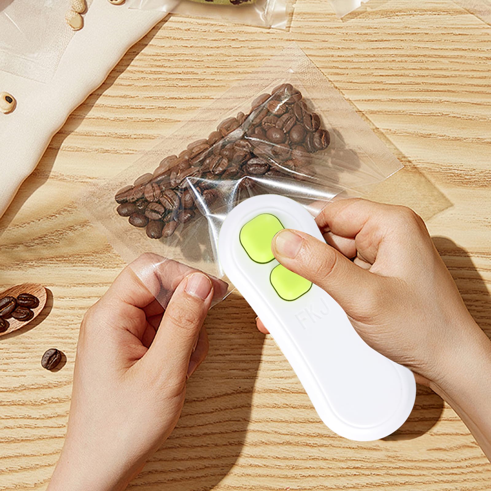 Scelleuse De Sacs 2 En 1 Mini Scelleuse Thermique Pour Collations Rechargeable Main Portable Chips Conservation Des Aliments Compatible Avec Machine