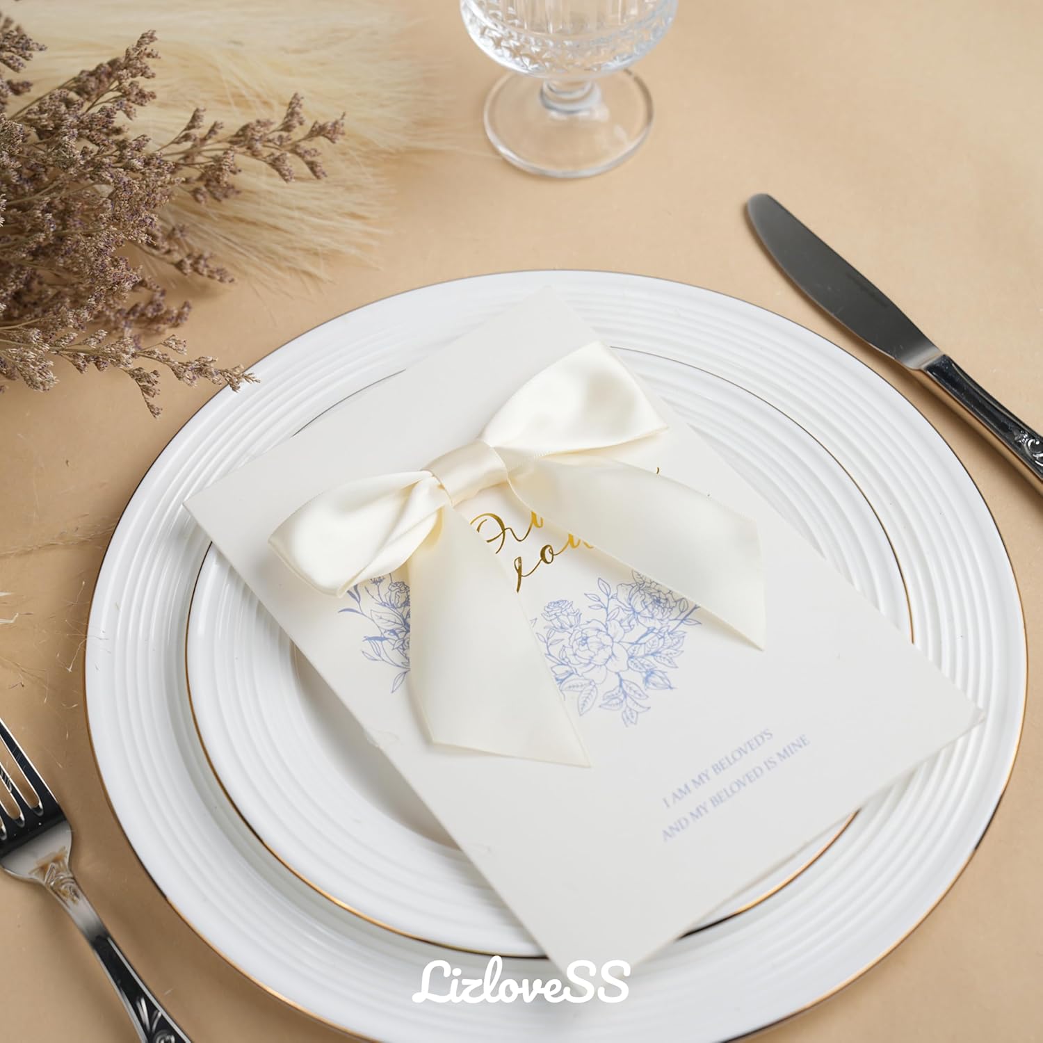 Ivory Satin Ribbon Twist Tie Bows 5 Inch Pre-Tied Ivory Gift Bows for Crafts, Treat Bags, Party Favors, Wedding, Baby Shower, Candy Apple, Christmas Tree (36 Pack) - Image 8