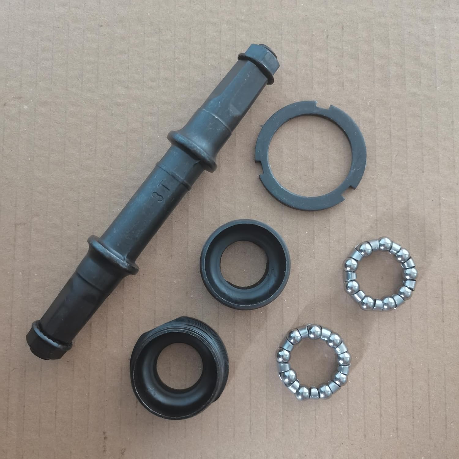 Bicycle Bottom Bracket Crank Axle Set, 3T Bottom Bracket Axle Square Taper for Bike