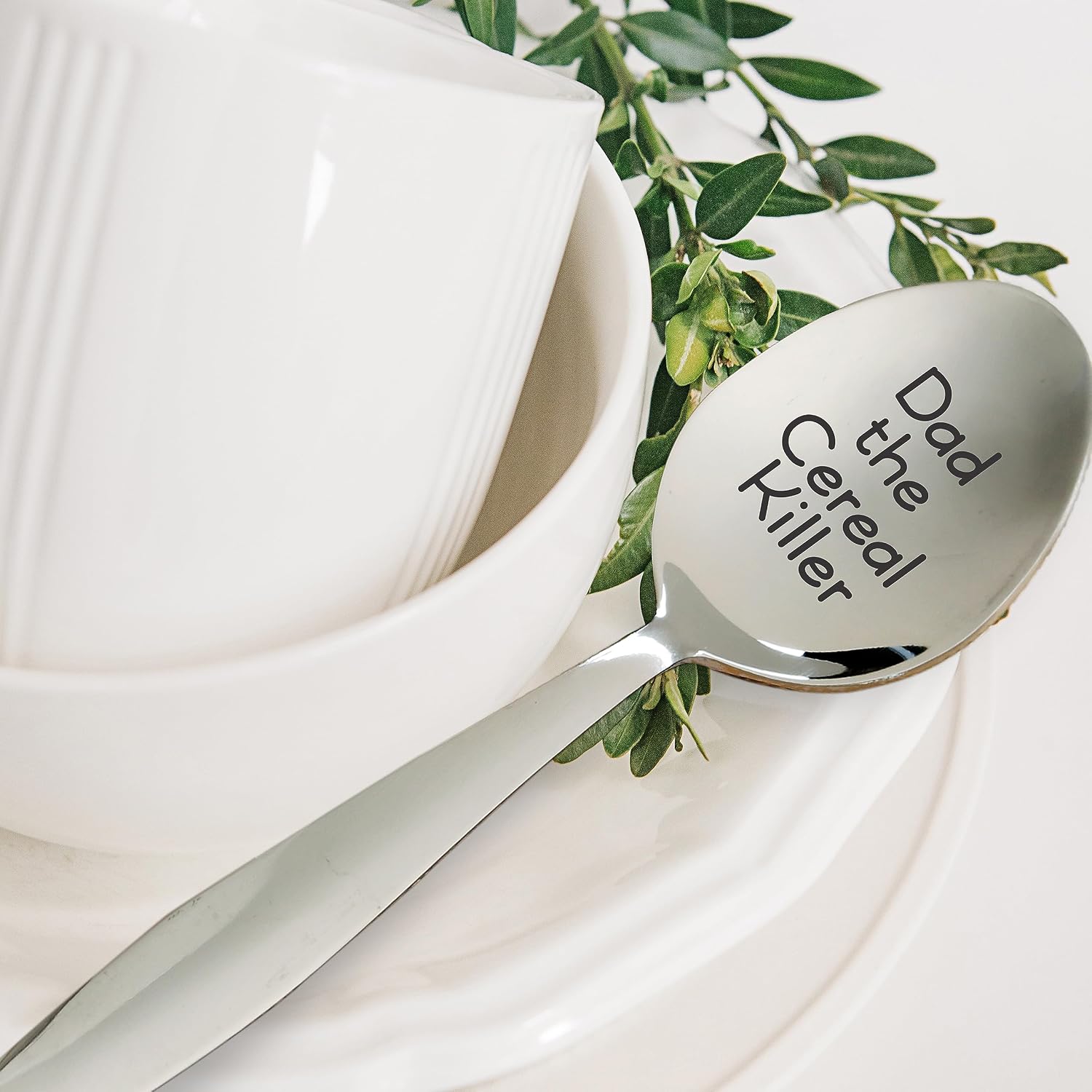 Dad Gift | Gift for dad from daughter, son | Useful gift for dad | Birthday, Father's day Gift | Gifts for dad who wants nothing | Dad The Cereal Killer - Engraved Spoon | Cool Gifts for dad, papa